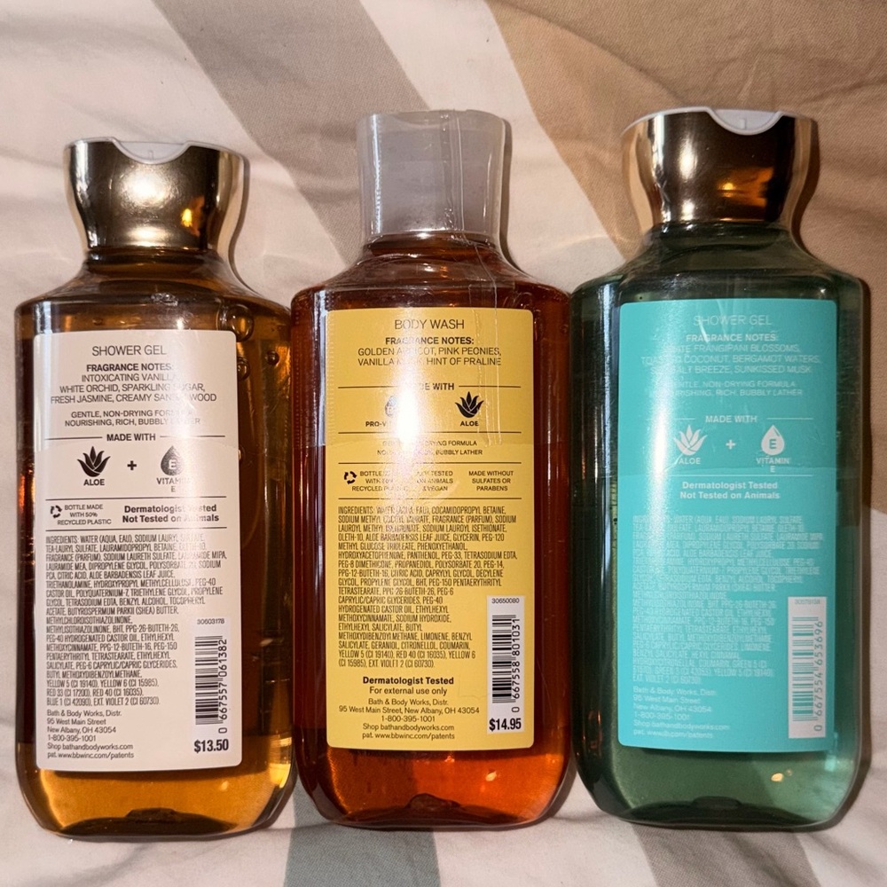 Bath & Body Works Shower Gel Set - Gold, Green, Orange - Picture 3 of 3